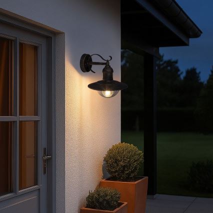 Brilagi - Kinkiet zewnętrzny MOLDE 1xE27/60W/230V IP44 brązowy/patina