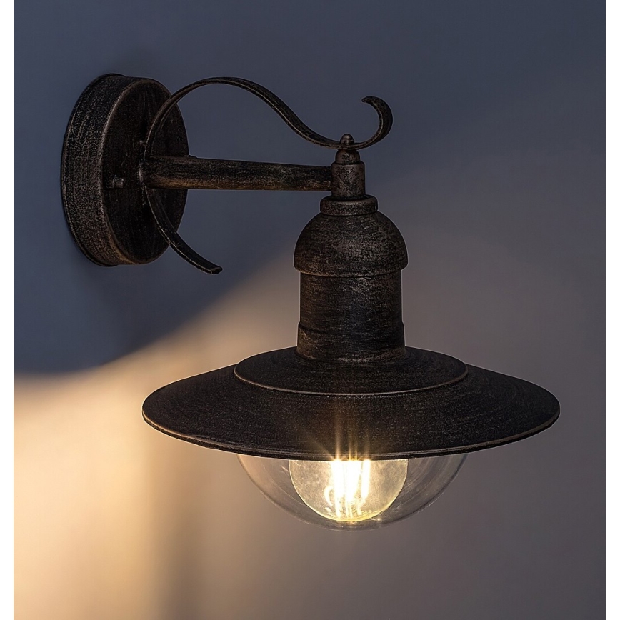 Brilagi - Kinkiet zewnętrzny MOLDE 1xE27/60W/230V IP44 brązowy/patina