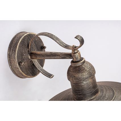 Brilagi - Kinkiet zewnętrzny MOLDE 1xE27/60W/230V IP44 brązowy/patina