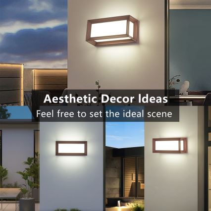 Brilagi - Kinkiet zewnętrzny PARKER 1xE27/60W/230V brązowy IP44