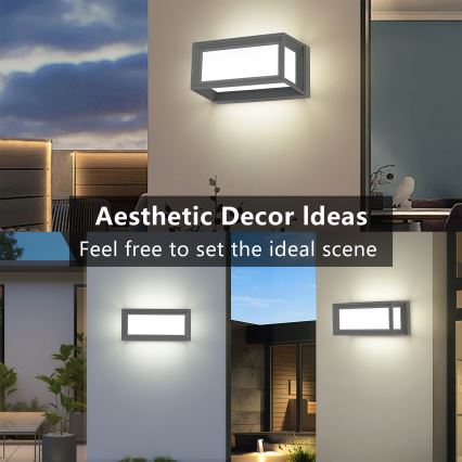 Brilagi - Kinkiet zewnętrzny PARKER 1xE27/60W/230V szary IP44