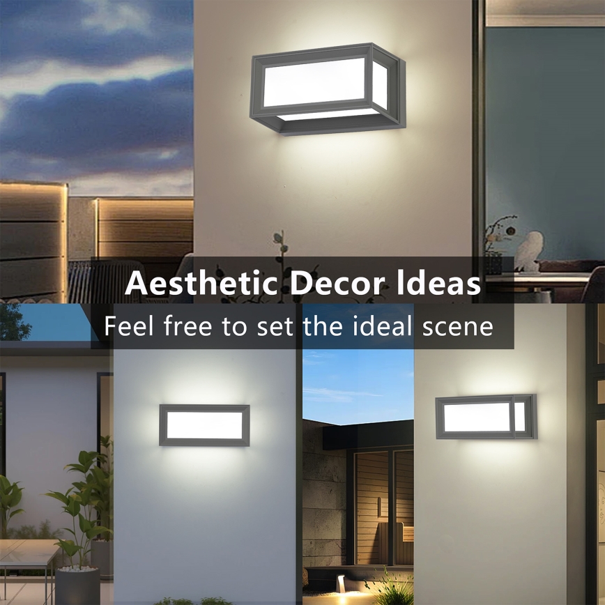 Brilagi - Kinkiet zewnętrzny PARKER 1xE27/60W/230V szary IP44