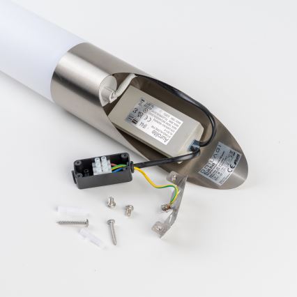 BRILAGI - Zewnętrzna lampa ścienna z czujnikiem ELIA 1xE27/20W/230V IP44 matowy chrom
