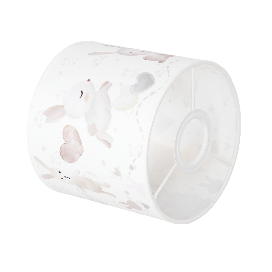 BRILAGI - Klosz uniwersalny BOBO E27 śr. 15 cm biały/króliczki