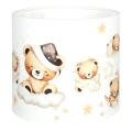 Brilagi - Klosz uniwersalny BOBO E27 śr. 15 cm biały/misie