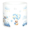 Brilagi - Klosz uniwersalny BOBO E27 śr. 15 cm biały/niebieski/misie