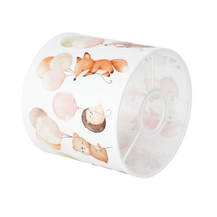 BRILAGI - Klosz uniwersalny BOBO E27 śr. 15 cm biały/zwierzątka