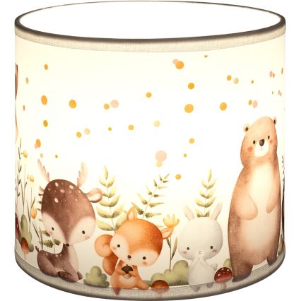Brilagi - Klosz uniwersalny BOBO E27 śr. 15 cm biały/zwierzątka