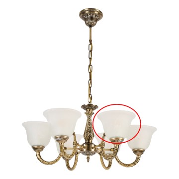 Brilagi - Klosz wymienny do żyrandola i lampy ściennej CLASSIC E14 śr. 11 cm biały