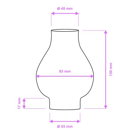 Brilagi - Zamienne szkło do żyrandola i kinkietu ROATA, VELA, RUSTIC, QUEEN, TIMONA E14 biały
