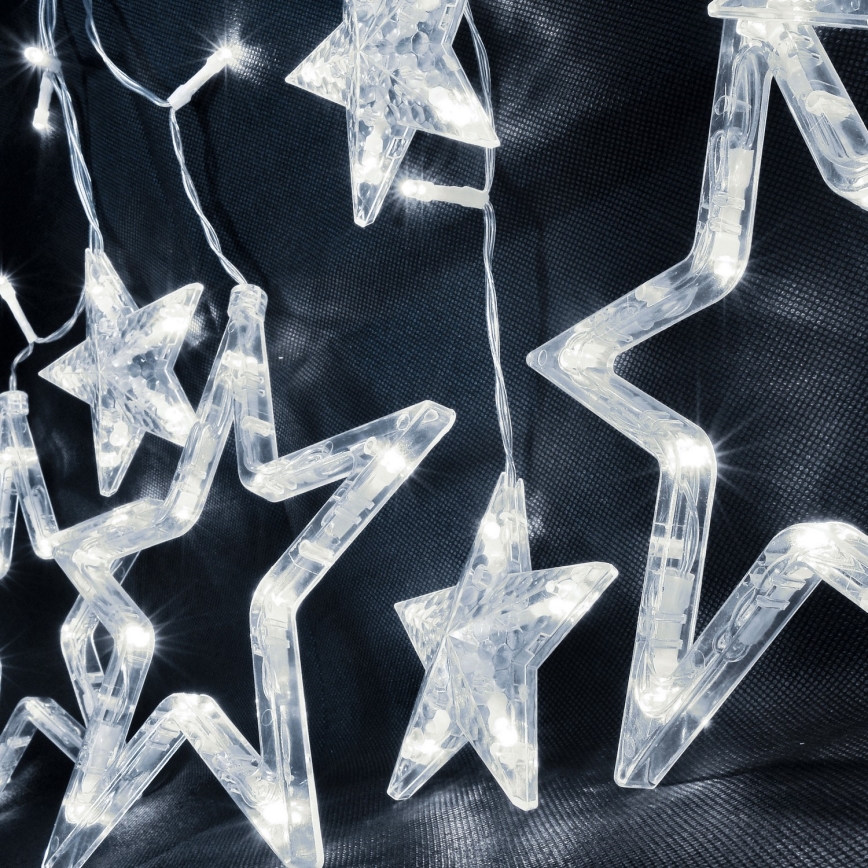 Brilagi - Kurtyna LED zewnętrzna 123xLED/3xAA/USB 3m IP44 zimna biel