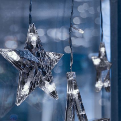 Brilagi - Kurtyna LED zewnętrzna 123xLED/3xAA/USB 3m IP44 zimna biel