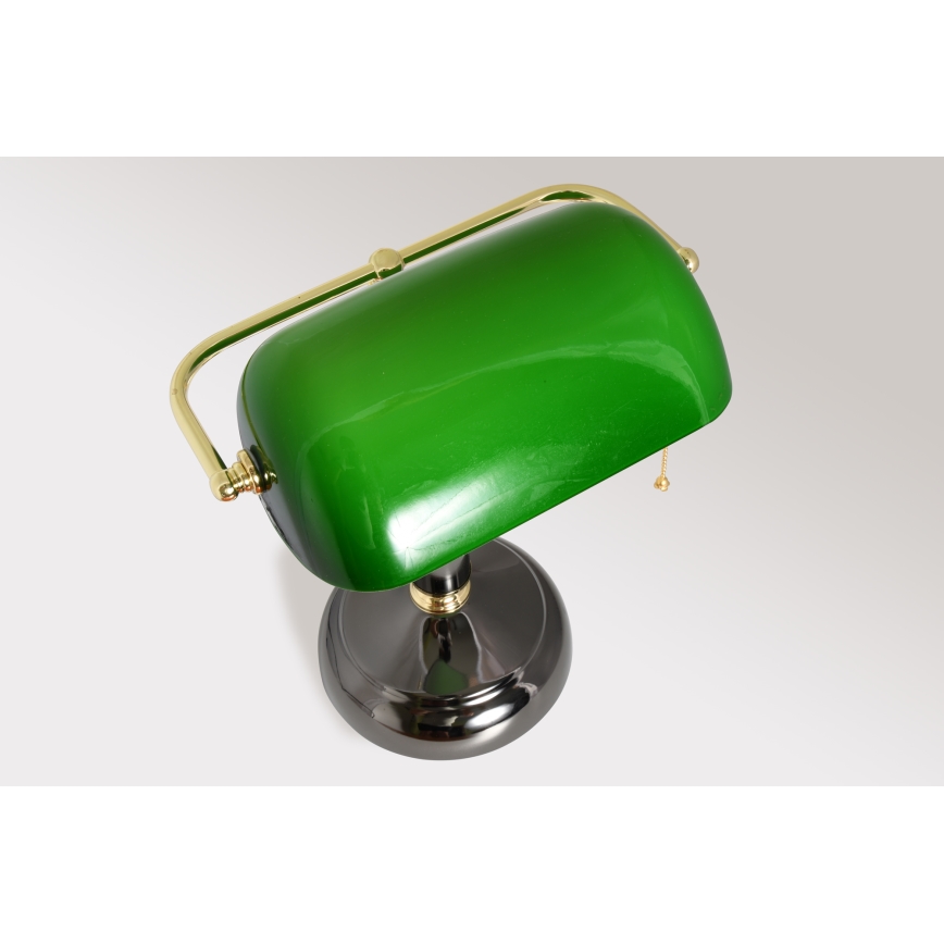 Brilagi - Lampa biurkowa BANK OFFICE 1xE27/60W/230V czarna/złota/zielona