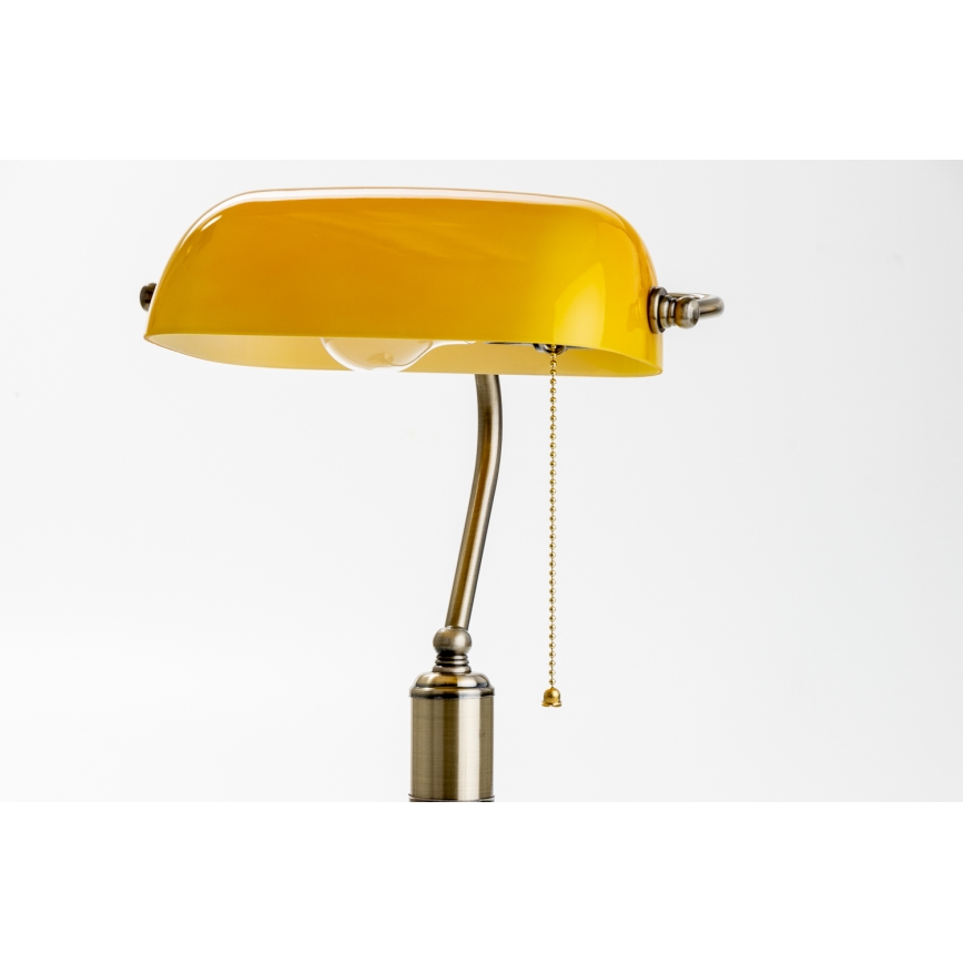 Brilagi - Lampa biurkowa BANK OFFICE 1xE27/60W/230V mosiądz/pomarańczowa