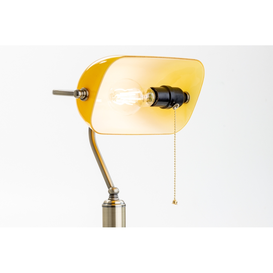 Brilagi - Lampa biurkowa BANK OFFICE 1xE27/60W/230V mosiądz/pomarańczowa