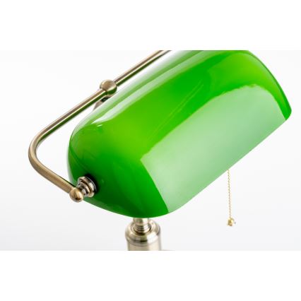 Brilagi - Lampa biurkowa BANK OFFICE 1xE27/60W/230V mosiądz/zielony