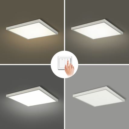 Brilagi - Lampa sufitowa łazienkowa FRAME LED/50W/230V 3000/4000/6000K 60x60 cm IP44 srebrna