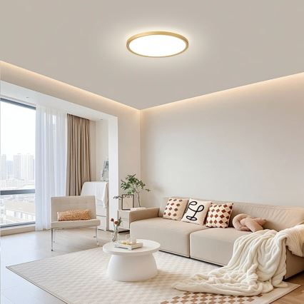 Brilagi - LED oprawa sufitowa łazienkowa ULTRA SLIM LED/18W/230V Ø 30 cm złota IP54