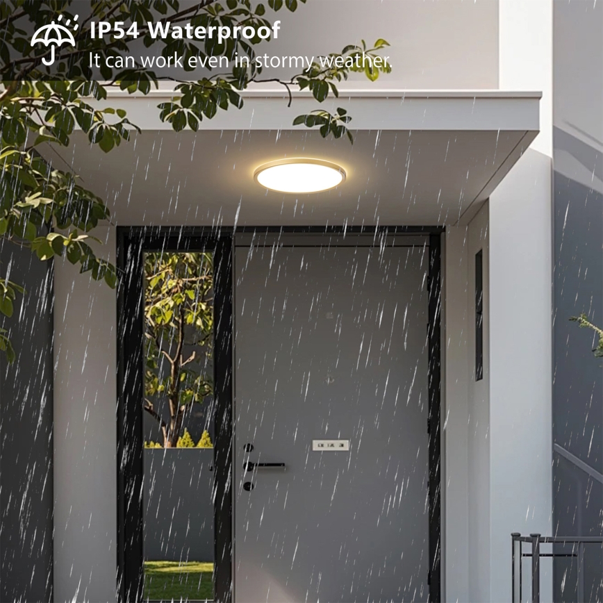 Brilagi - LED oprawa sufitowa łazienkowa ULTRA SLIM LED/18W/230V Ø 30 cm złota IP54