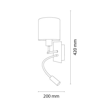 Brilagi - LED dziecięca elastyczna lampa ścienna BOBO 1xE27/25W/230V + LED/3W czarna/kremowa/króliczki
