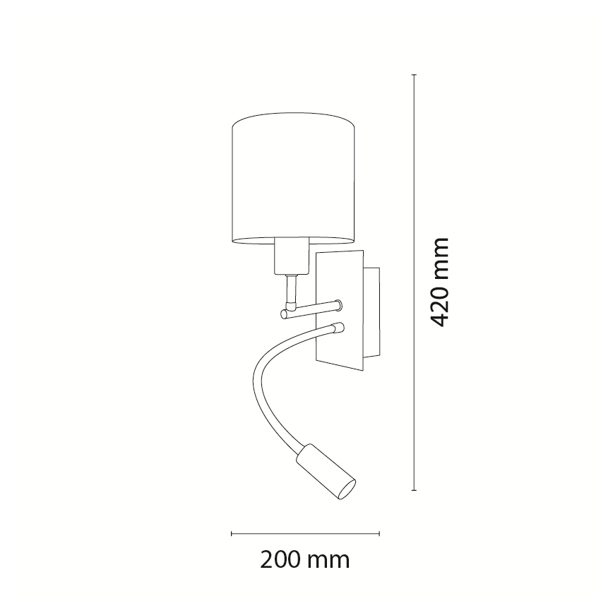 Brilagi - LED Dziecięca elastyczna lampa ścienna BOBO 1xE27/25W/230V + LED/3W matowy chrom/kremowa/króliczki