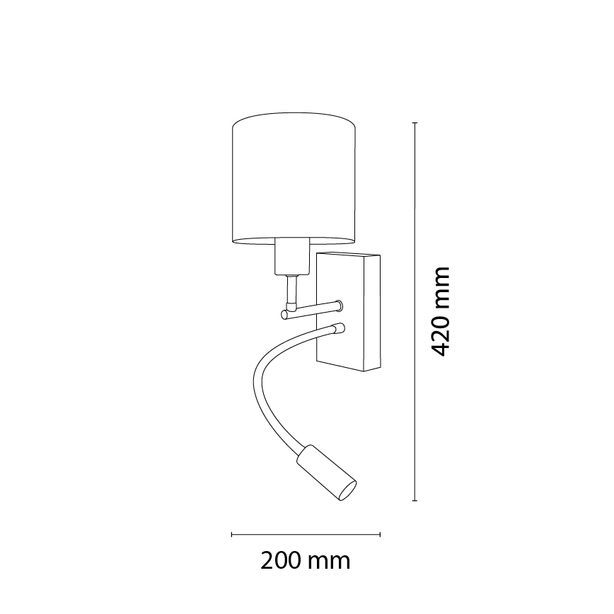 Brilagi - LED Dziecięca giętna lampa ścienna BOBO WOOD 1xE27/25W/230V + LED/3W dąb/biały/zwierzątka