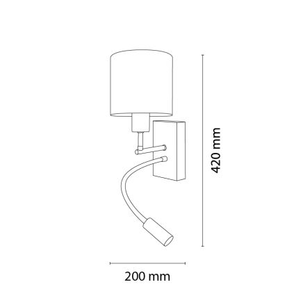 Brilagi - LED dziecięca giętna lampa ścienna BOBO WOOD 1xE27/25W/230V + LED/3W dąb/biały/niebieski/misie