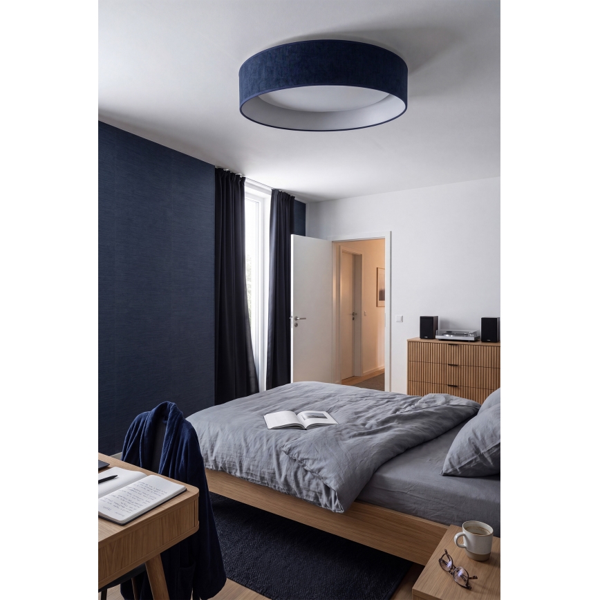 Brilagi - LED ściemnialna oprawa sufitowa VELVET SMARTIX LED/24W/230V 3000-6000K Ø 45 cm niebieska Wi-Fi Tuya Beacon + pilot zdalnego sterowania