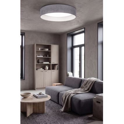 Brilagi - Ściemnialna lampa sufitowa LED VELVET SMARTIX LED/36W/230V 3000-6000K śr. 55 cm szara Wi-Fi Tuya Beacon + pilot zdalnego sterowania