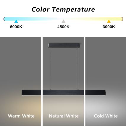 Brilagi - Lampa wisząca LED na linkę SLEEKLINE LED/40W/230V 3000/4500/6000K czarna
