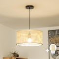 Brilagi - lampa LED wisząca na lince CERIA BOHO 1xE27/40W/230V śr. 40 cm bambus