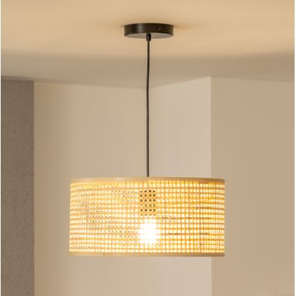 Brilagi - lampa LED wisząca na lince CERIA BOHO 1xE27/40W/230V śr. 40 cm bambus