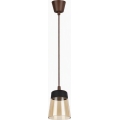 Brilagi - Lampa LED wisząca na lince RETRO GLASS 1xE27/60W/230V śr. 15,5 cm brązowy/dymny beż/czarny