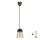 Brilagi - Lampa LED wisząca na lince RETRO GLASS 1xE27/60W/230V śr. 15,5 cm brązowy/dymny beż/czarny