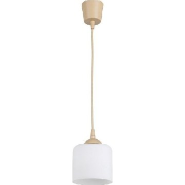 Brilagi - Lampa LED wisząca na linkę RETRO GLASS 1xE27/60W/230V śr. 10 cm beżowy/biały