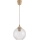 Brilagi - Lampa LED wisząca na przewodzie RETRO GLASS 1xE27/60W/230V Ø 18 cm beżowa/przezroczysta