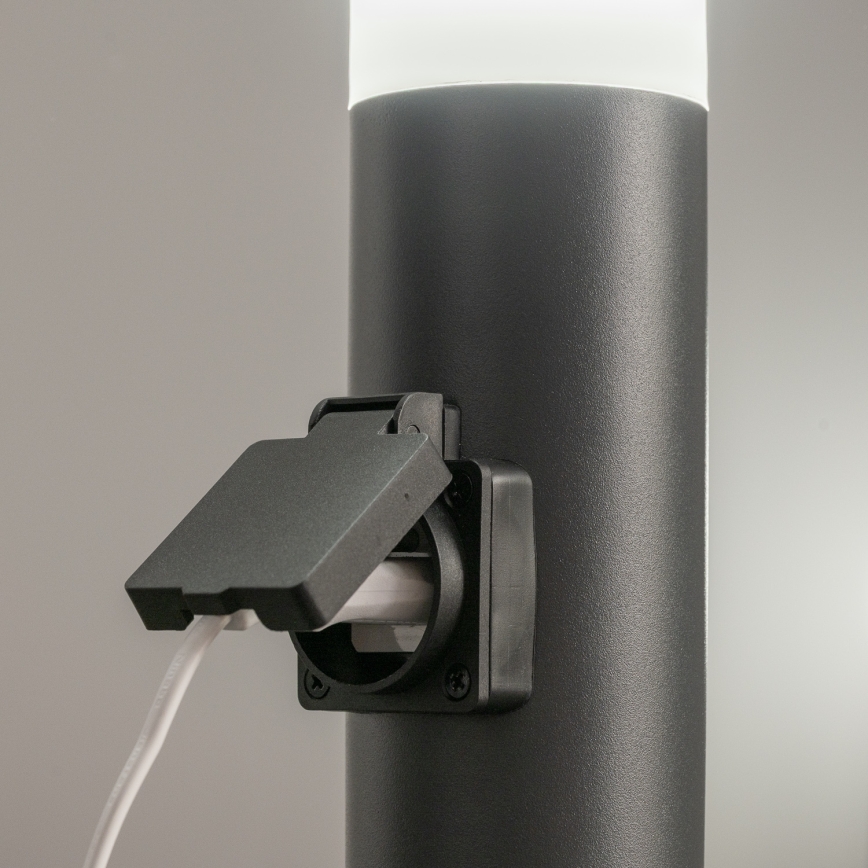 BRILAGI - Lampa zewnętrzna LED ELIA z gniazdem 1xE27/7W/230V 4000K IP44 50 cm antracyt