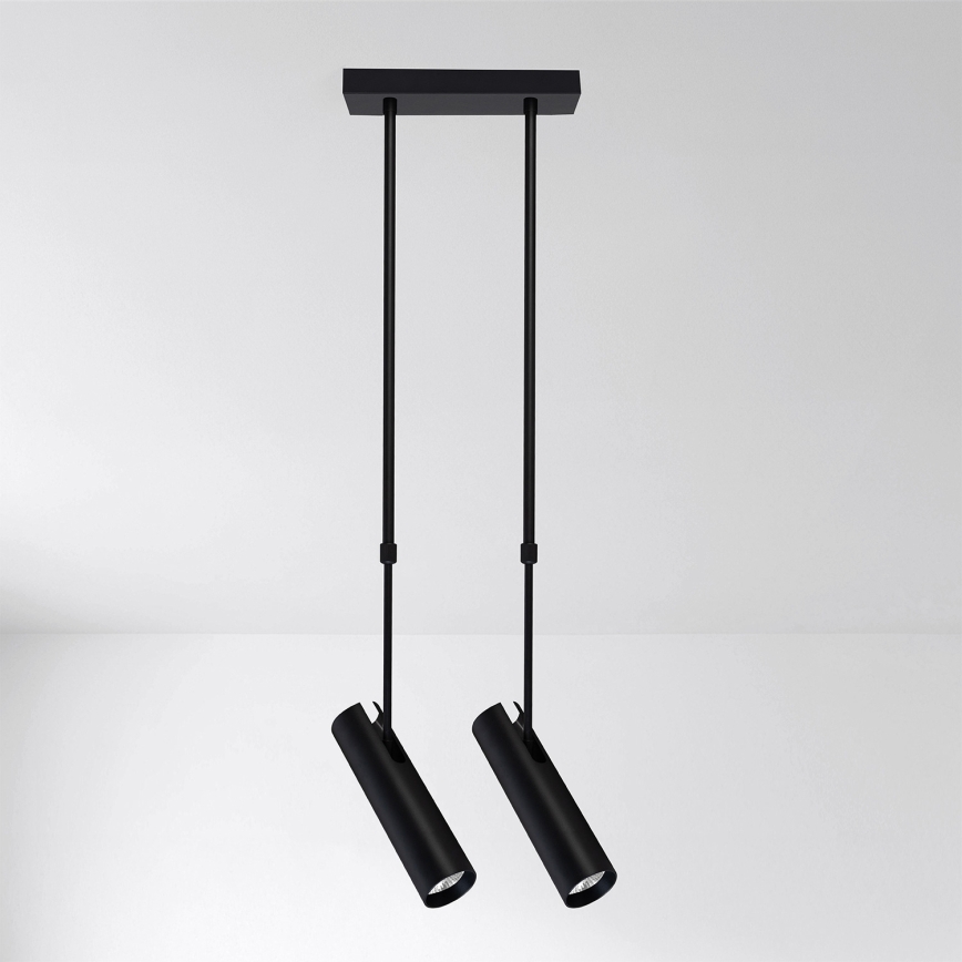 Brilagi - Lampa na pręcie SELE 2xGU10/30W/230V czarna