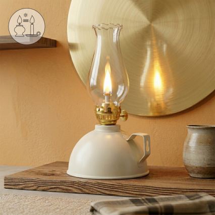 Brilagi - Lampa naftowa MERLIN biała