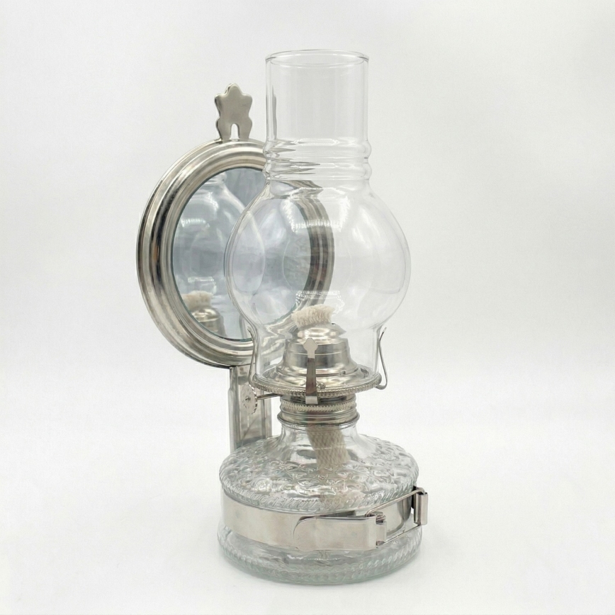 Brilagi - Lampa naftowa MERLIN, błyszczący chrom