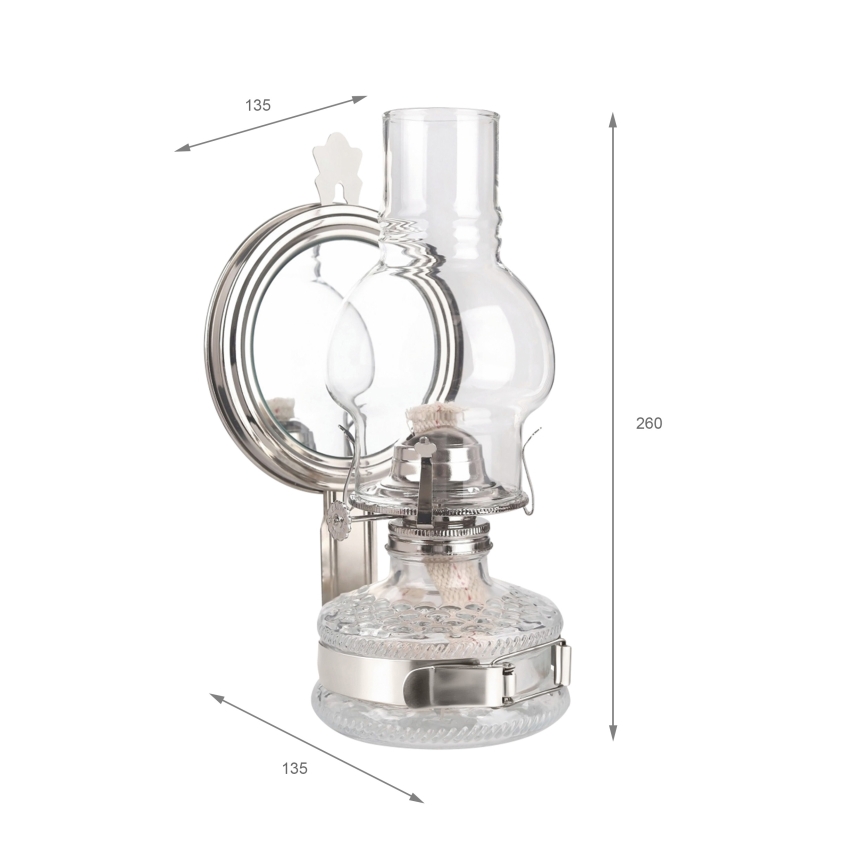 Brilagi - Lampa naftowa MERLIN, błyszczący chrom