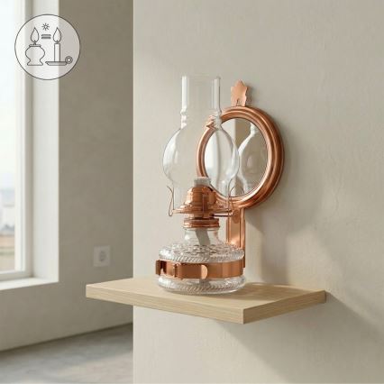 Brilagi - Lampa naftowa MERLIN brązowa/patina