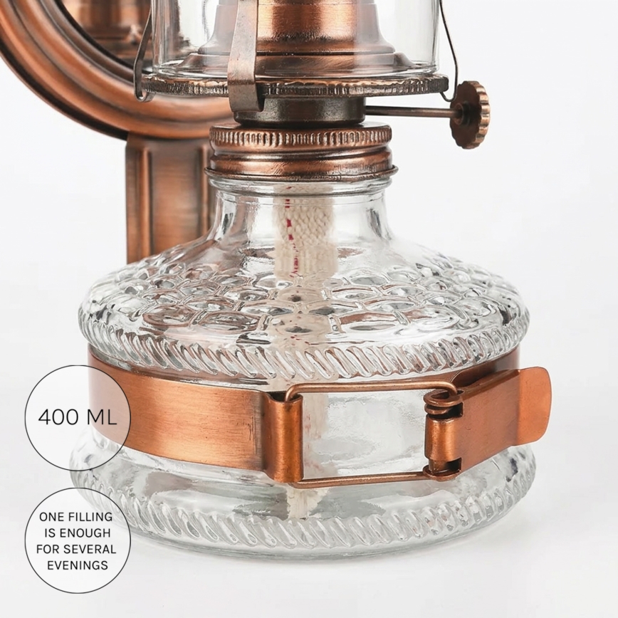 Brilagi - Lampa naftowa MERLIN brązowa/patina