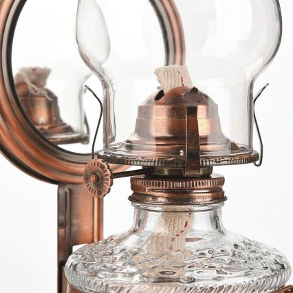 Brilagi - Lampa naftowa MERLIN brązowa/patina