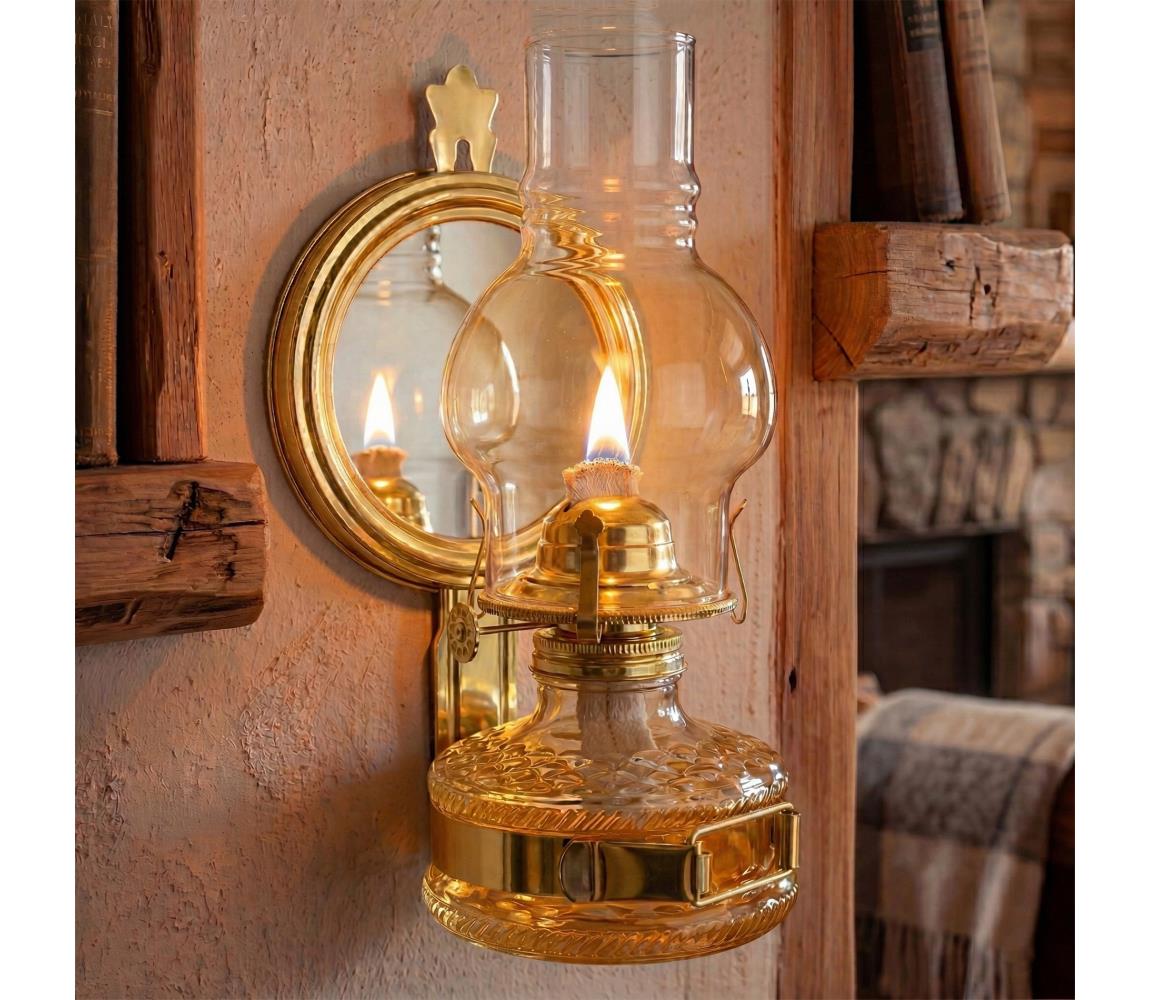 Brilagi - Lampa naftowa MERLIN, błyszczące złote wykończenie