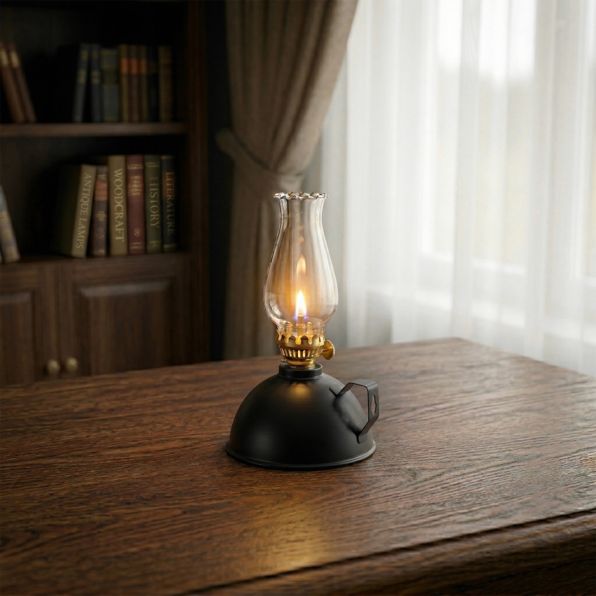 Brilagi - Lampa naftowa MERLIN czarna