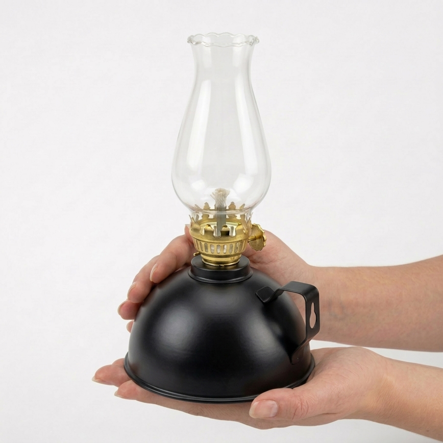 Brilagi - Lampa naftowa MERLIN czarna
