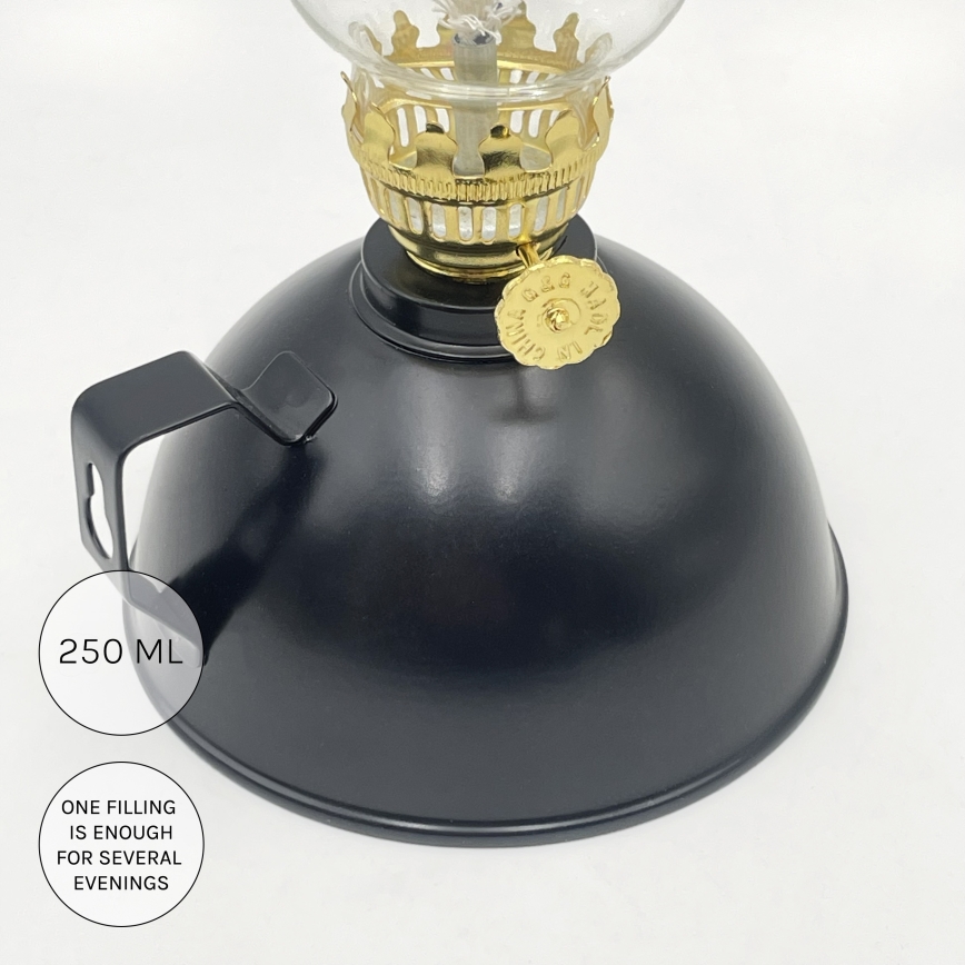 Brilagi - Lampa naftowa MERLIN czarna