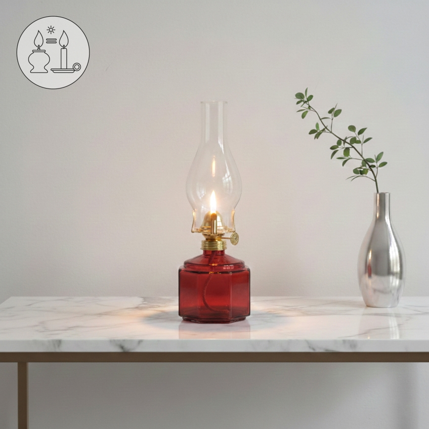 Brilagi - Lampa naftowa MERLIN czerwona