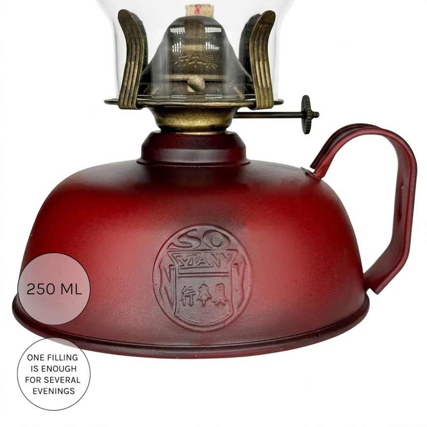 Brilagi - Lampa naftowa MERLIN czerwona